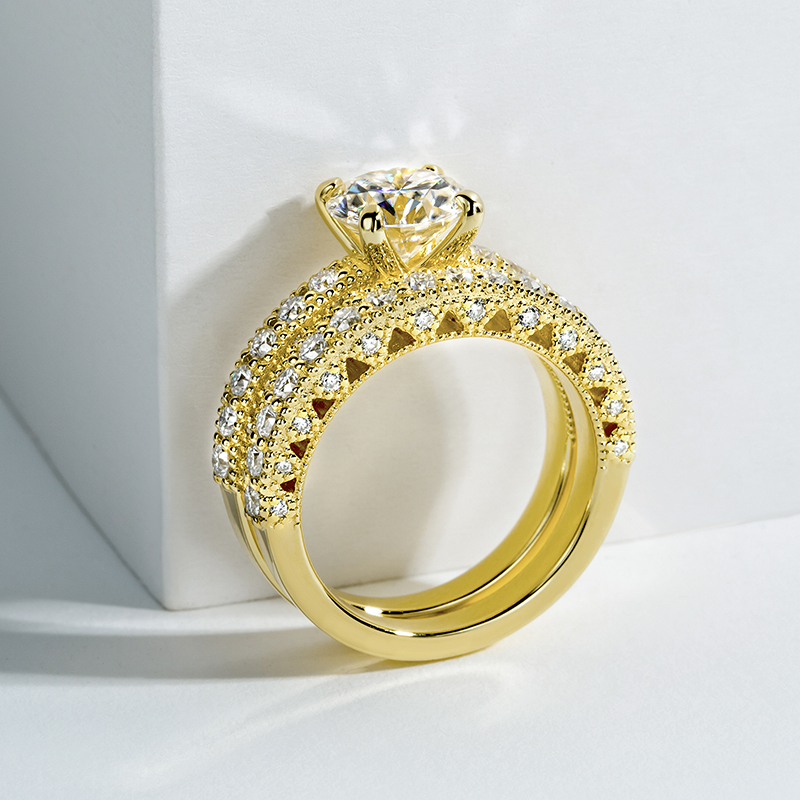 Conjunto de Anéis para Mulhere - Moissanite Engagement Ring 1 Carat avaliação e preço