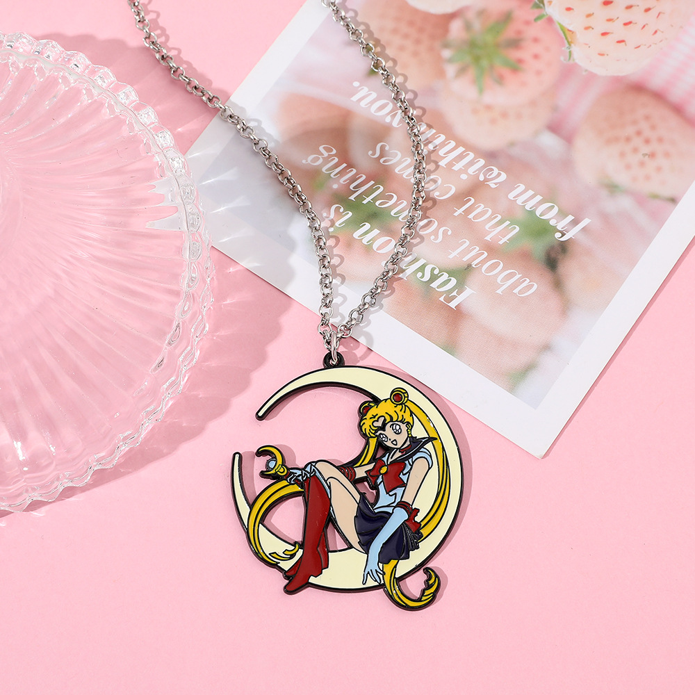 Colar de Metal Esmaltado com P - Anime Pendant Necklace avaliação e preço