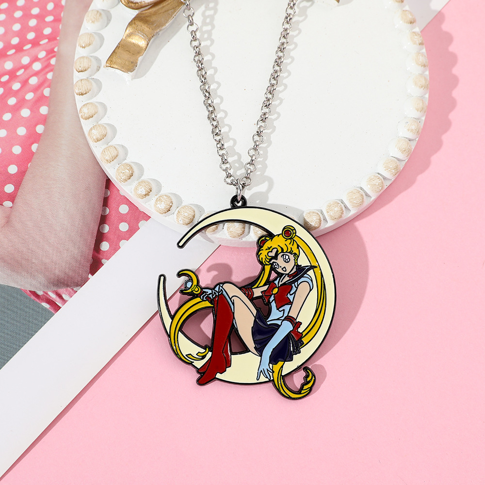 Colar de Metal Esmaltado com P - Anime Pendant Necklace avaliação e preço