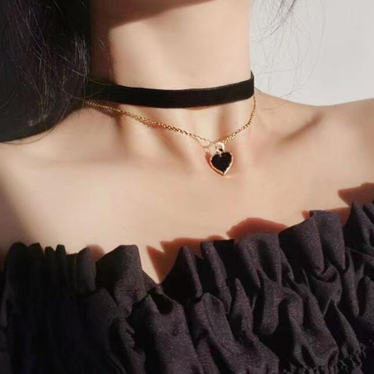 Gargantilha romântica de camad - Layered Pendant Necklace Aesthetic avaliação e preço