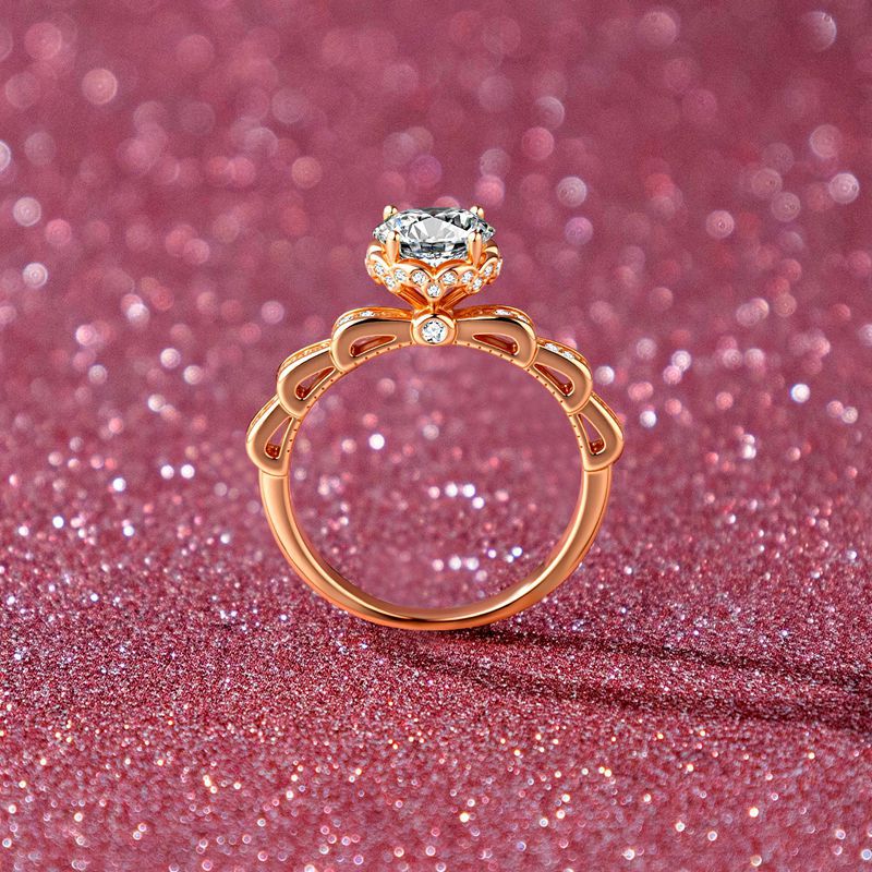 Anel de Buquê de Quatro Garras - Moissanite Engagement Ring 1 Carat avaliação e preço