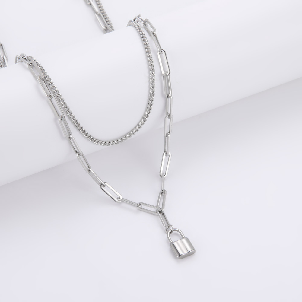 Unift Cadeado Estético Pingent - Layered Pendant Necklace Aesthetic avaliação e preço