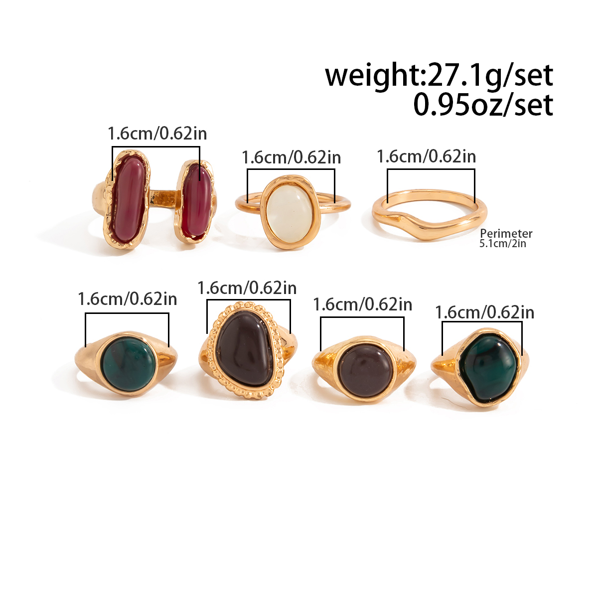 IngeSight.Z Conjunto de 7 Peça - Vintage Punk Knuckle Rings Set avaliação e preço