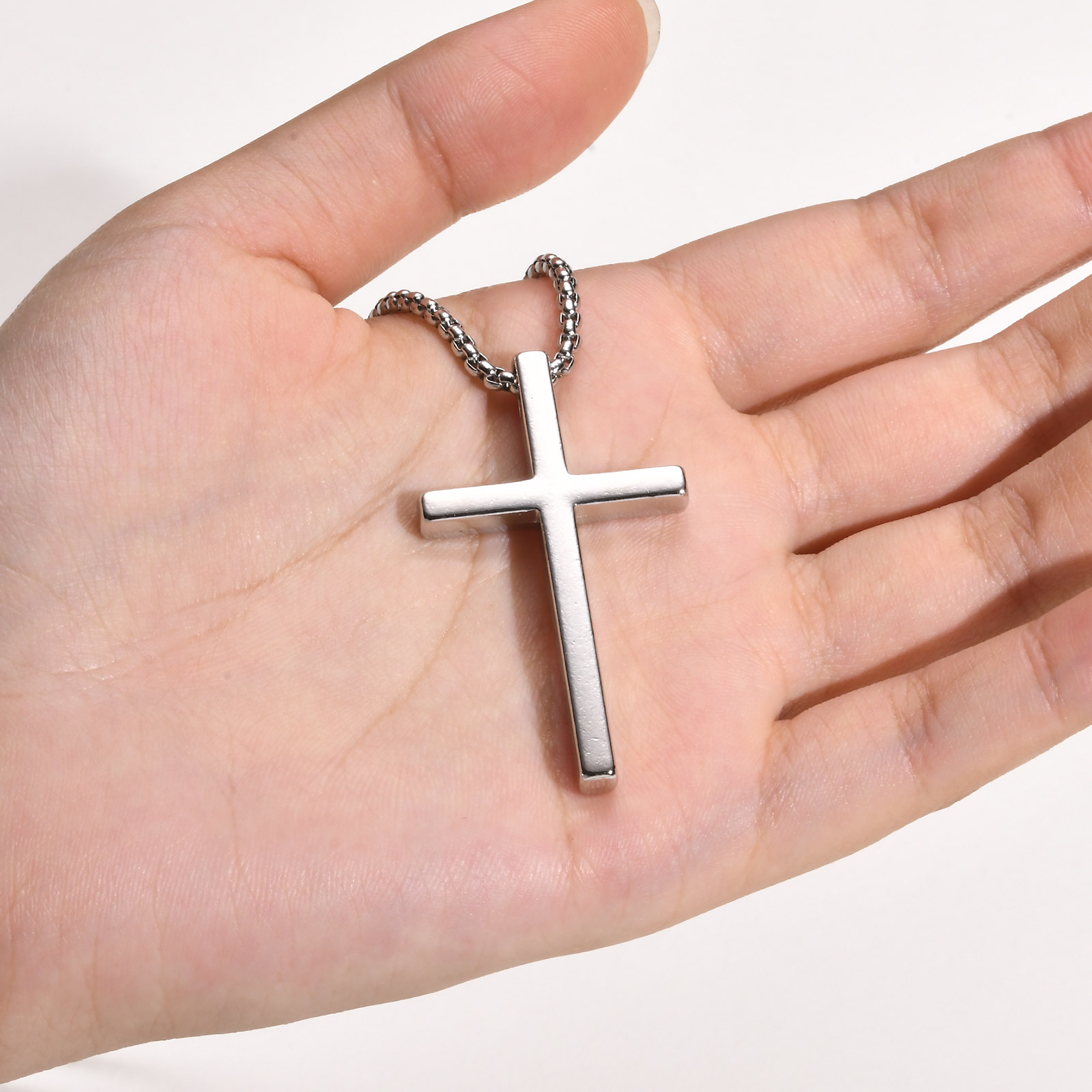 Colar de religião cristã da mo - Cross Pendant Necklace Gold avaliação e preço