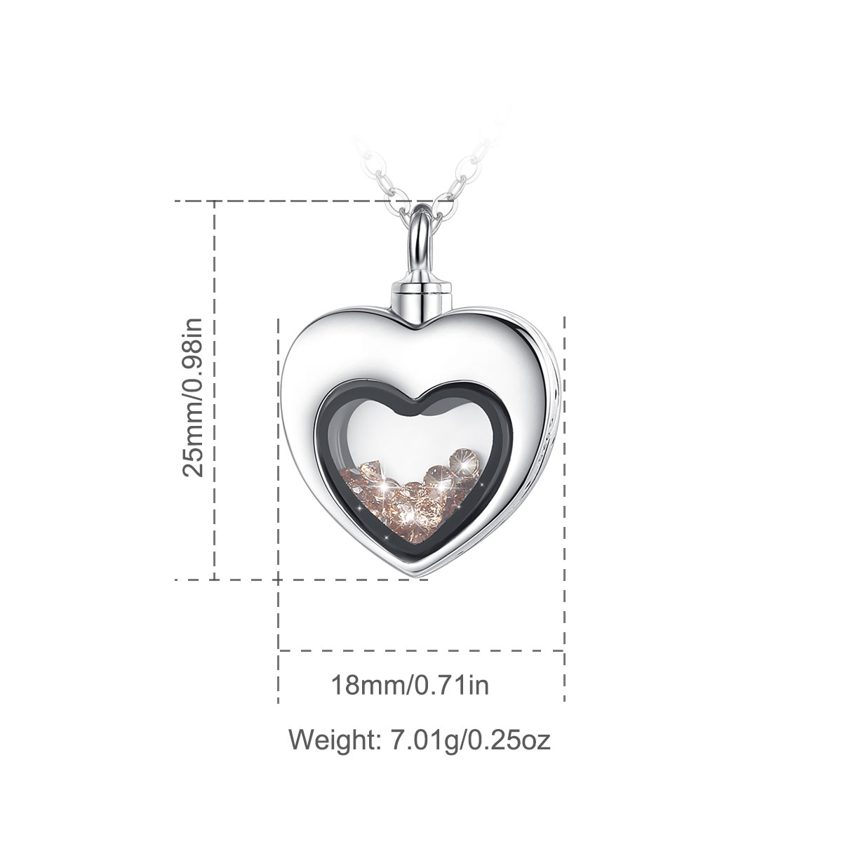 Eudora prata esterlina coração - Heart Locket Necklace Photo avaliação e preço
