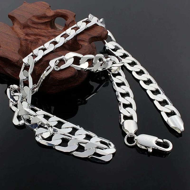 Colar de Prata Esterlina 925 p - Cuban Link Chain 12Mm avaliação e preço