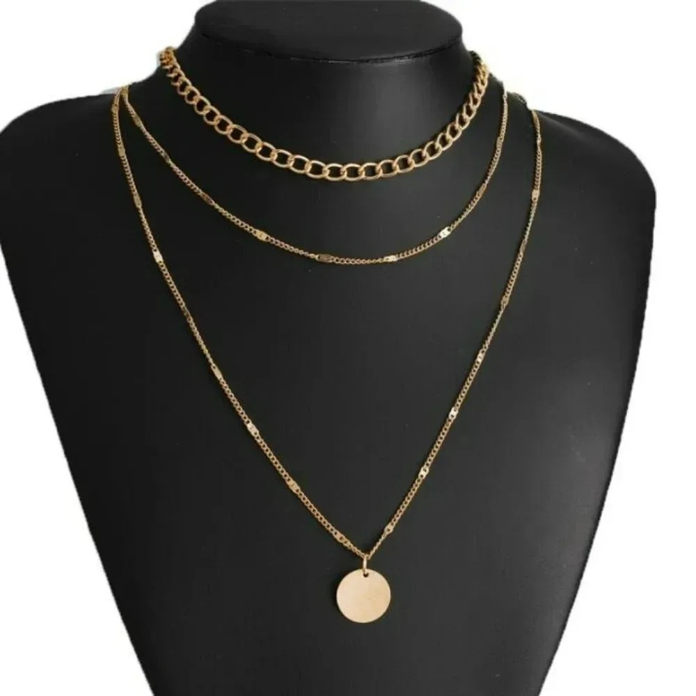 Colares de pingente em camadas - Layered Pendant Necklace Aesthetic avaliação e preço