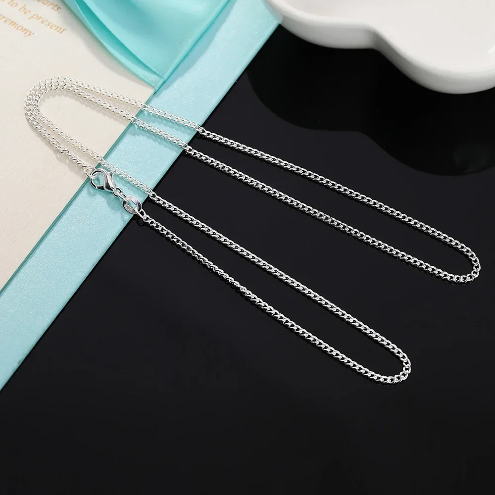 Clássico 925 colar de corrente - 925 Sterling Silver Chain Necklace Men avaliação e preço