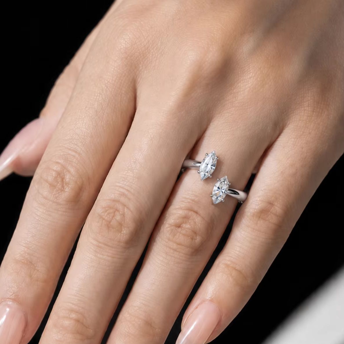 Anel de Prata Esterlina 925 de - Moissanite Engagement Ring 1 Carat avaliação e preço