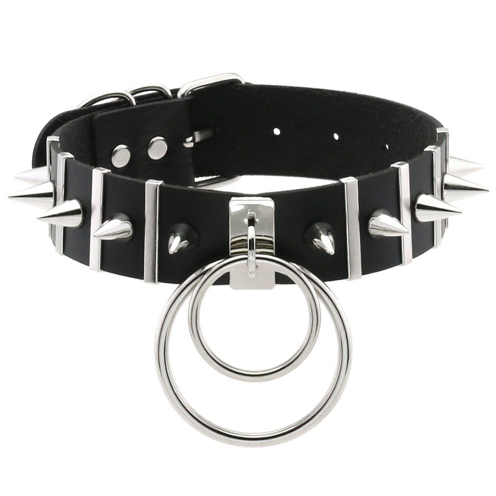 Gargantilha de espinhos grande - Goth Punk Spike Choker avaliação e preço