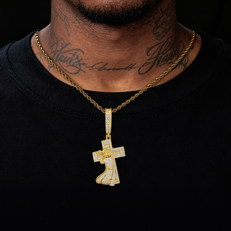 Pingente TUHE New Jesus Cross  - 925 Sterling Silver Chain Necklace Men avaliação e preço