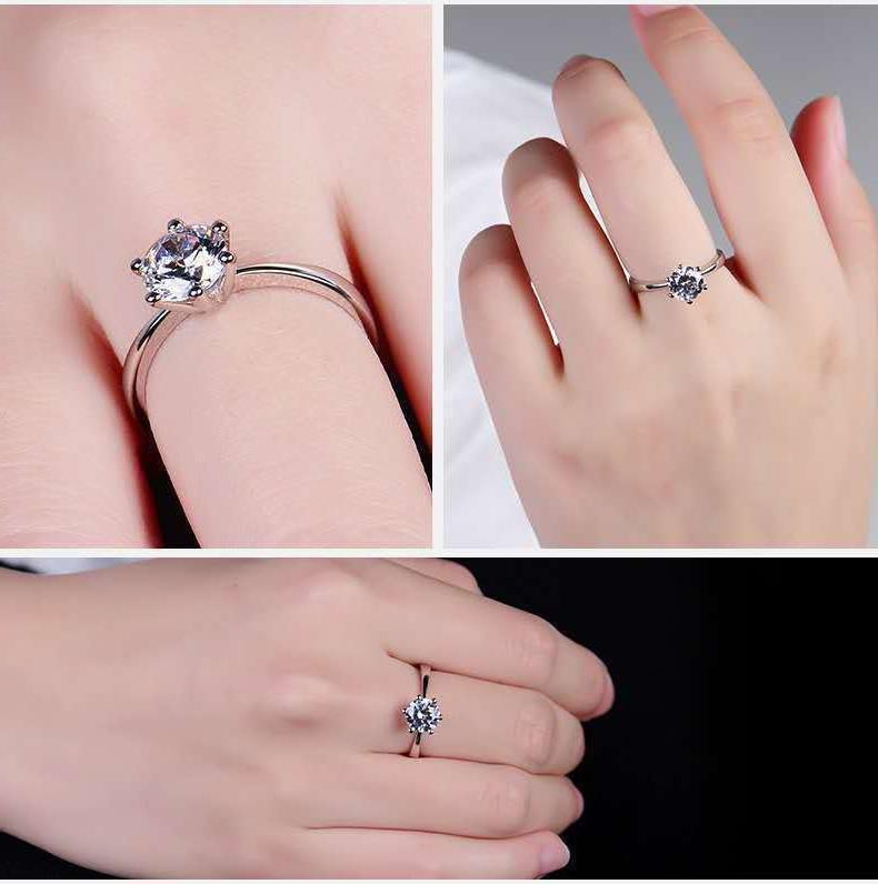 Anel geométrico hexagonal eleg - Moissanite Engagement Ring 1 Carat avaliação e preço