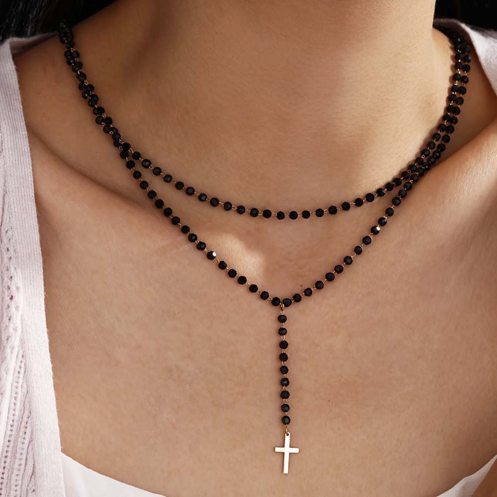 Colar Y Gótico de Camada Dupla - Layered Pendant Necklace Aesthetic avaliação e preço