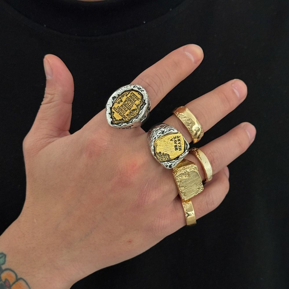 Conjuntos de anéis de dedo, 6  - Vintage Punk Knuckle Rings Set avaliação e preço