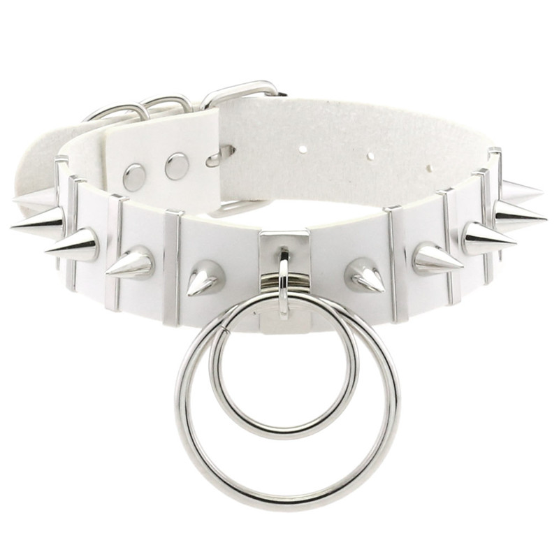Rosa bondage pico gargantilha  - Goth Punk Spike Choker avaliação e preço