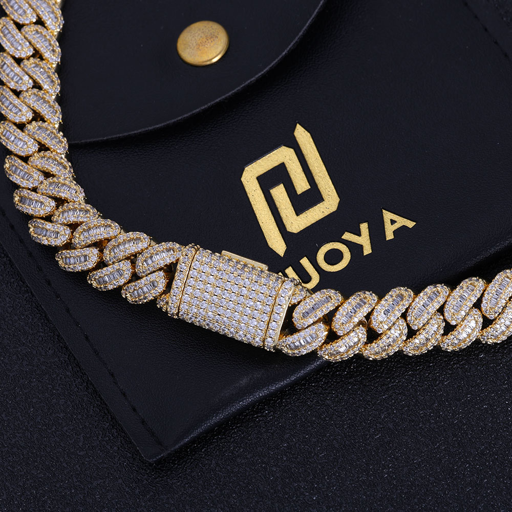 NUOYA Hip Hop Jóias de Alta Qu - Cuban Link Chain 12Mm avaliação e preço