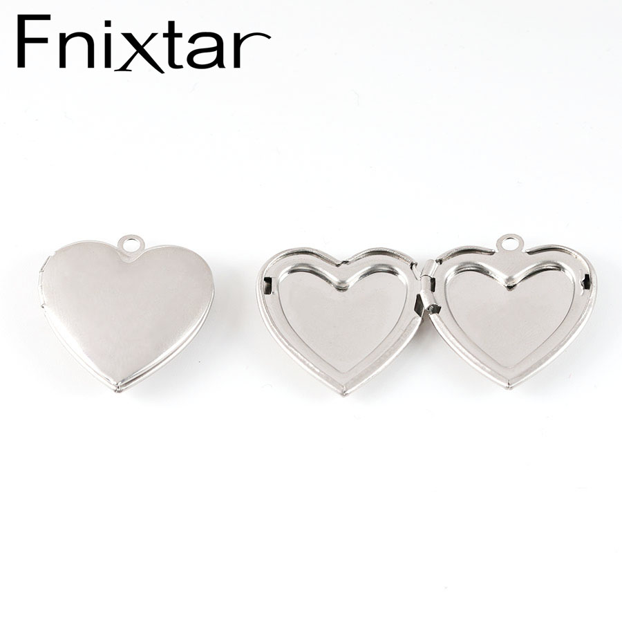 Fnixtar amor coração moldura d - Heart Locket Necklace Photo avaliação e preço
